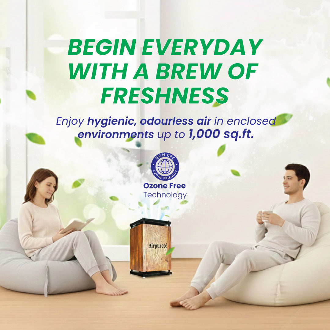 Airpureté Room Air Purifier & Sanitizer with Maintenance-Free Ionizer Technology – Ozone-Free, Continuous Air Protection up to 1,000 sq. ft.