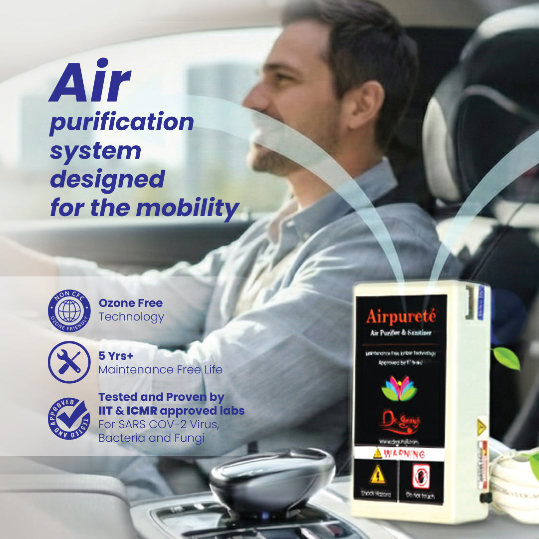 Airpureté Car Air Purifier & Sanitizer – Beat Smog, Breathe Luxury Inside Your Car