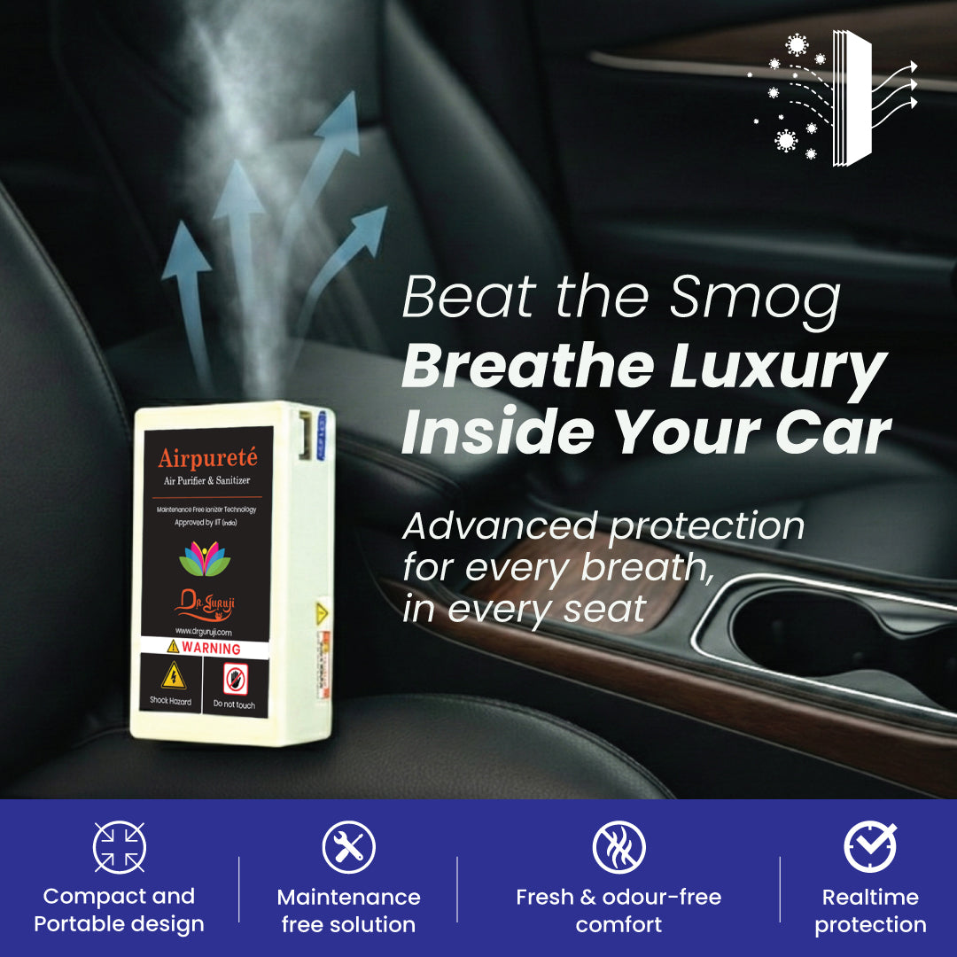 Airpureté Car Air Purifier & Sanitizer – Beat Smog, Breathe Luxury Inside Your Car